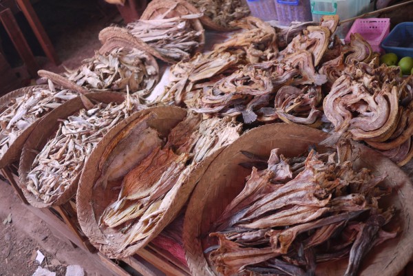Poissons séchés au marché de Nyaung-Shwe