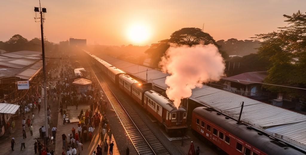 train india sunrise