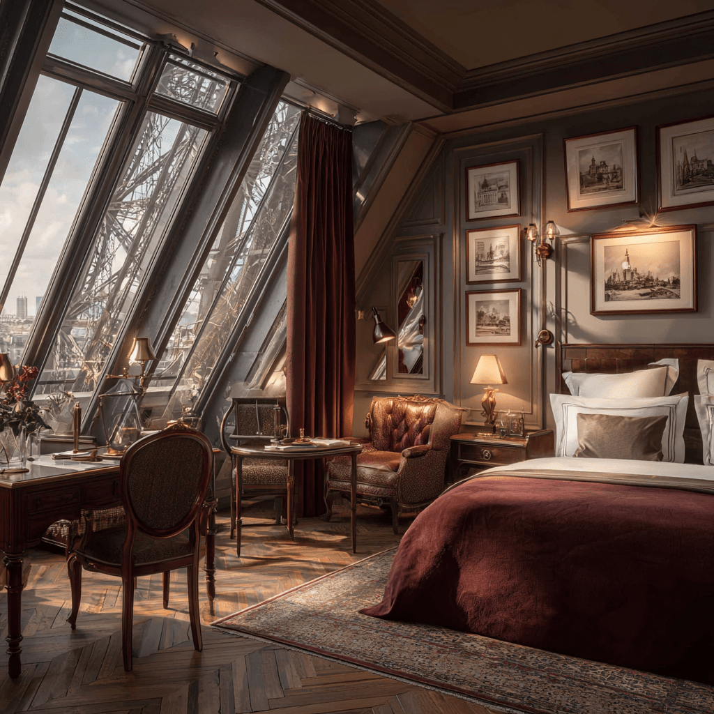 chambre hotel dans tour eiffel