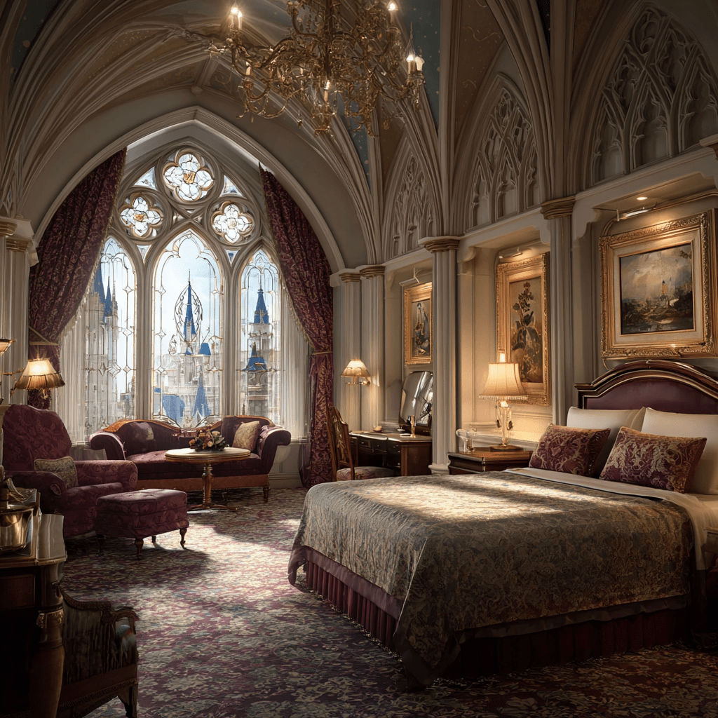 chambre hotel chateau disney belle au bois dormant